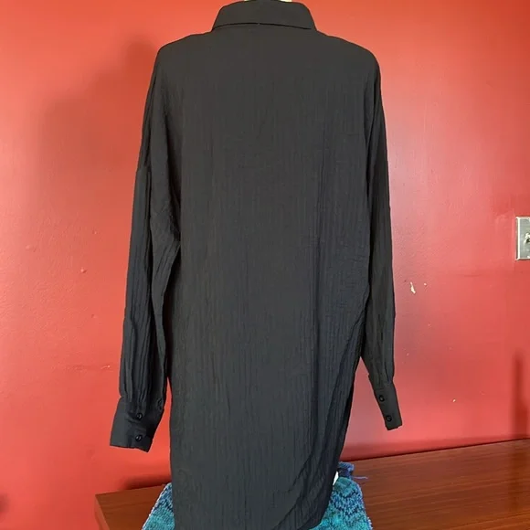 BNWOT WoWo black button down long sleeve top - Picture 8 of 13
